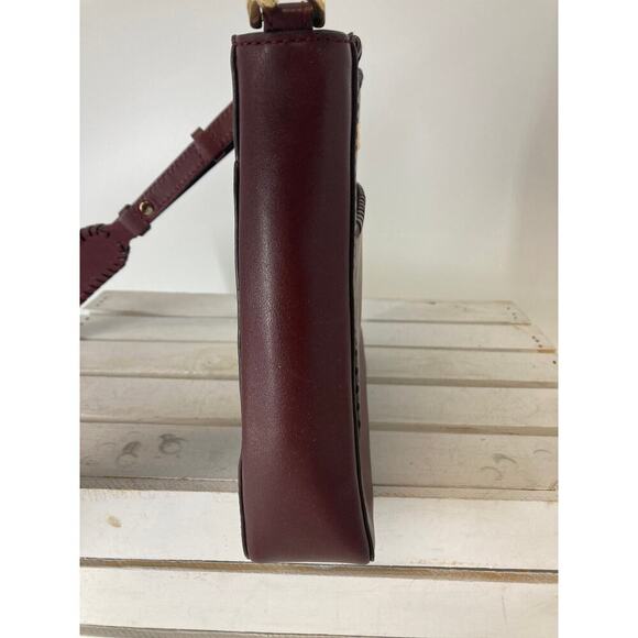 MICHAEL KORS, SMALL WINE SMOOTH LEATHER CROSSBODY BAG - Picture 12 of 15